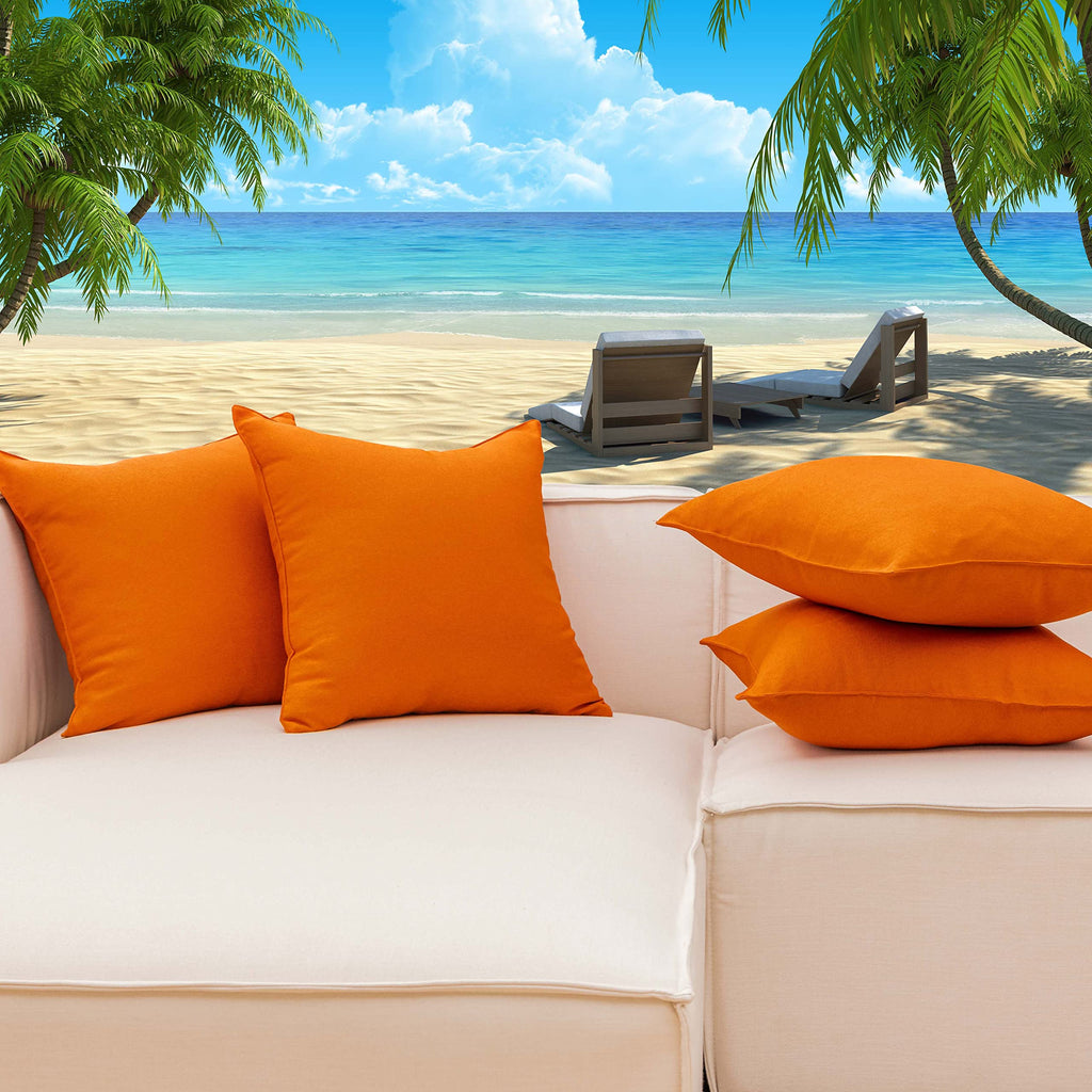 Outdoor Pillow Covers Decorations Outdoor Pillows Covers 18x18 Pumpkin Throw Pillow Covers Porch, 18 x 18 cm, Set of