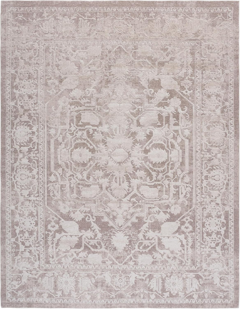 Area Rug 8x10 - Reflection - Large - Beige & Cream, Non-Shedding & Easy Cleaning