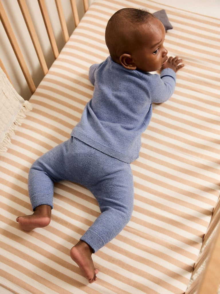 Newborn Boys Baby Knitted Jumper and Leggings Set