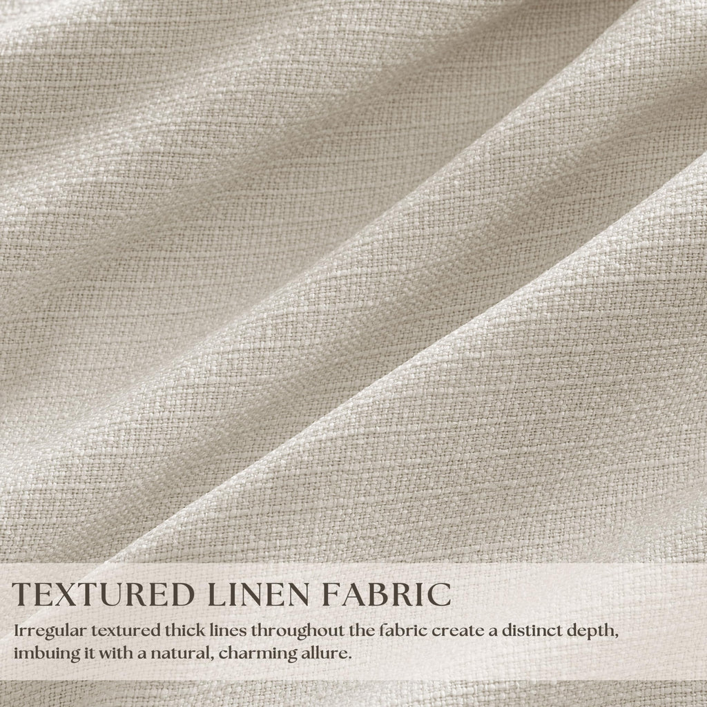 102 Inch Pinch Pleated Blackout Curtains 2 Panels Natural