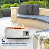 Propane Gas Fire Pit Table 40000 BTU Square Outdoor Firepit with Protective Cover, Durable Metal Construction, and Stylish Design for Patio or - Image 5