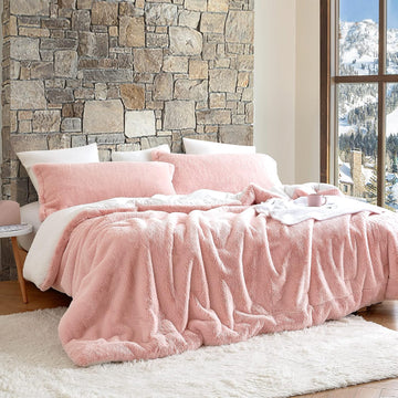 Chunky Bunny - Coma Inducer King Oversized Comforter Set - Rose Quartz | Experience Coma Worthy Sleep with Cozy Faux