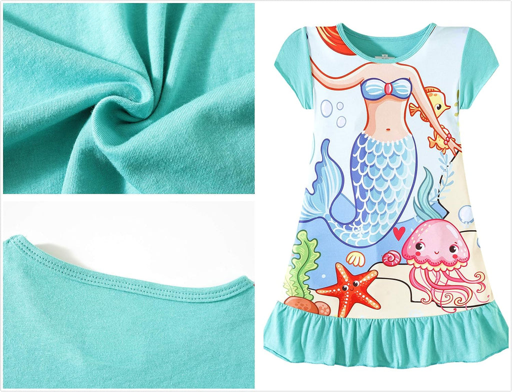 Nightgowns for Girls Kids Pajamas Princess Dress Sleepwear Night Gown