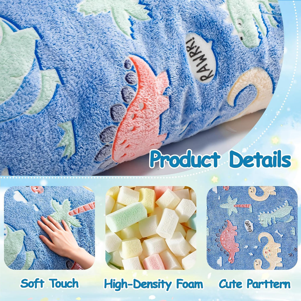 Kids Bean Bag Chair Bed, 3 in 1 Memory Foam Filled Bean Bag Sofa with Removable Cover for Playroom Daycare Bedroom