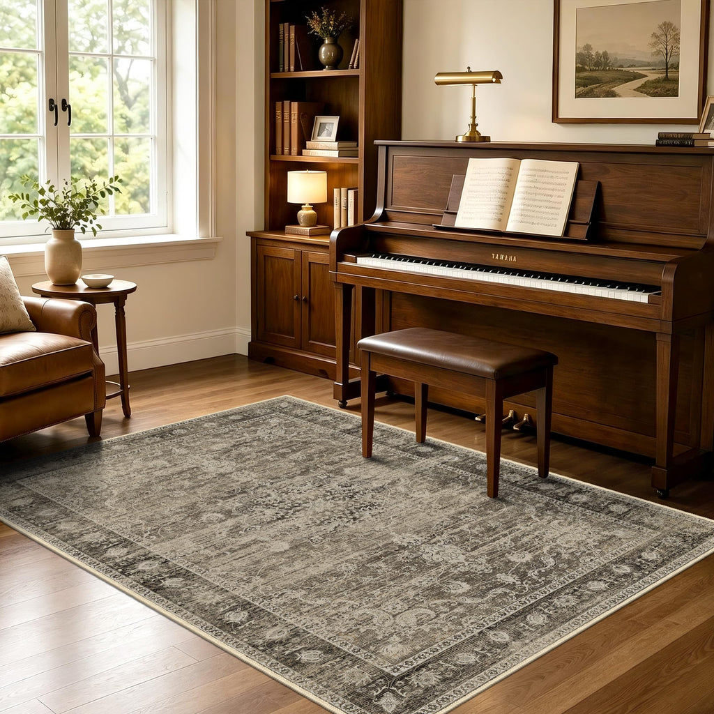 Brown 4x6 Entryway Rugs, Vintage Area Rug