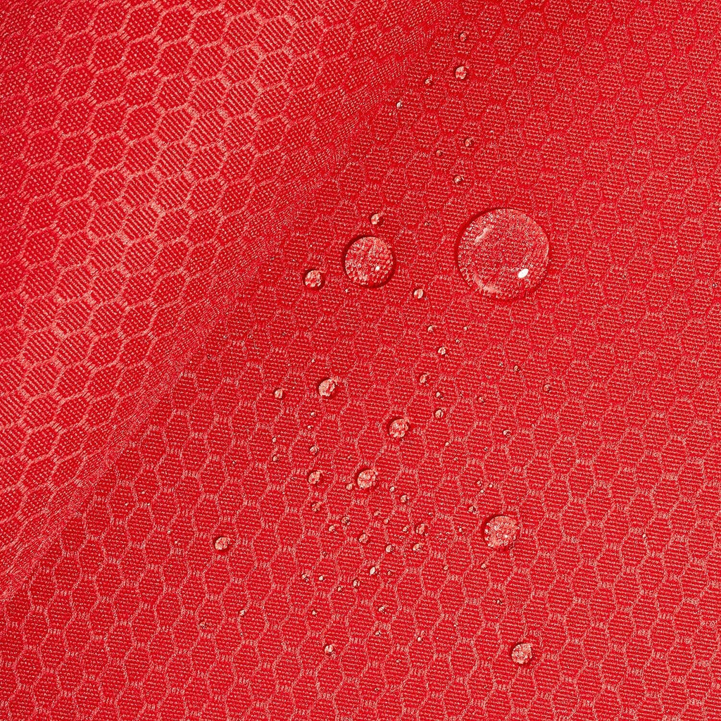 Ottertex 300D Solution Dyed PU Waterproof Hexagon Grid Ripstop Fabric - 60/61" by The Yard (Red)