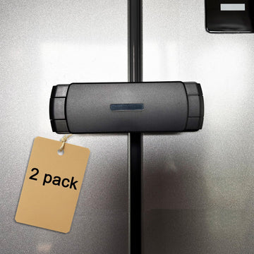 Child Safety Lock for French Fridge/Freezer/Cabinet, 2 Pack, Black