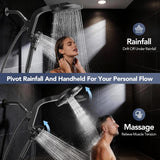High Pressure Rain Showerhead Combo, 2026 Magnetic Shower Head Set with Detachable 8-Mode Handheld Shower Spray