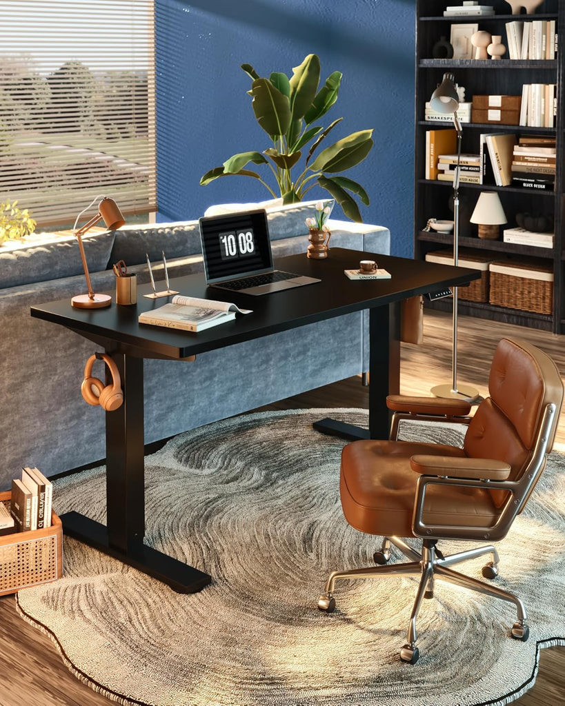 EN1 One-Piece Standing Desk, 48"x24" Seamless Desktop Electric Height Adjustable