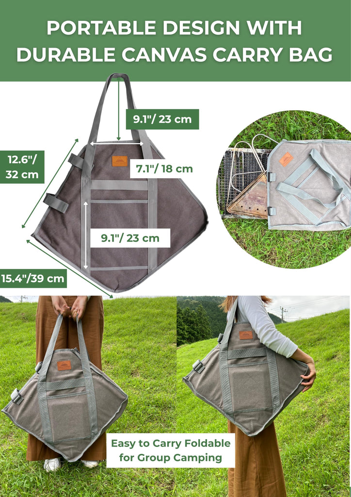 Medium Portable Fire Pit Grill Wood Burning