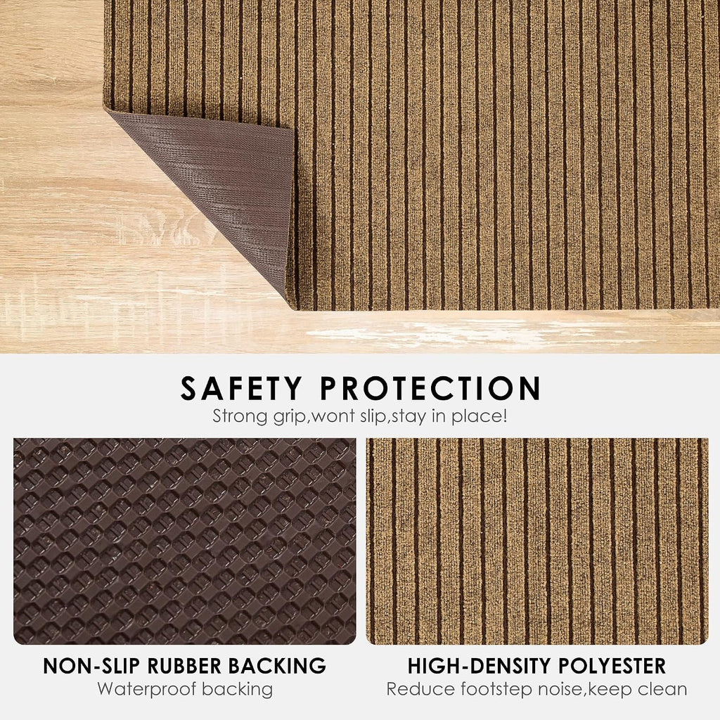 3Ft x 9Ft Outdoor Runner Rug Waterproof, Non Slip Rubber Backing