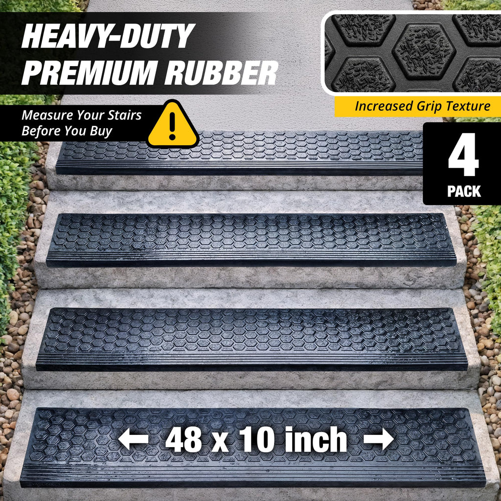 Rubber Outdoor " 4-Pack - Heavy-Duty Non-Slip Rubber