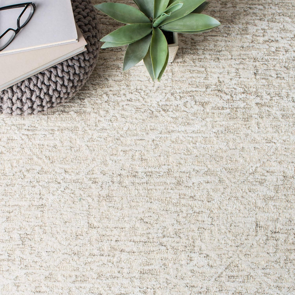 Glamour Area Rug - 9' x 12', Beige, Handmade Wool & Viscose