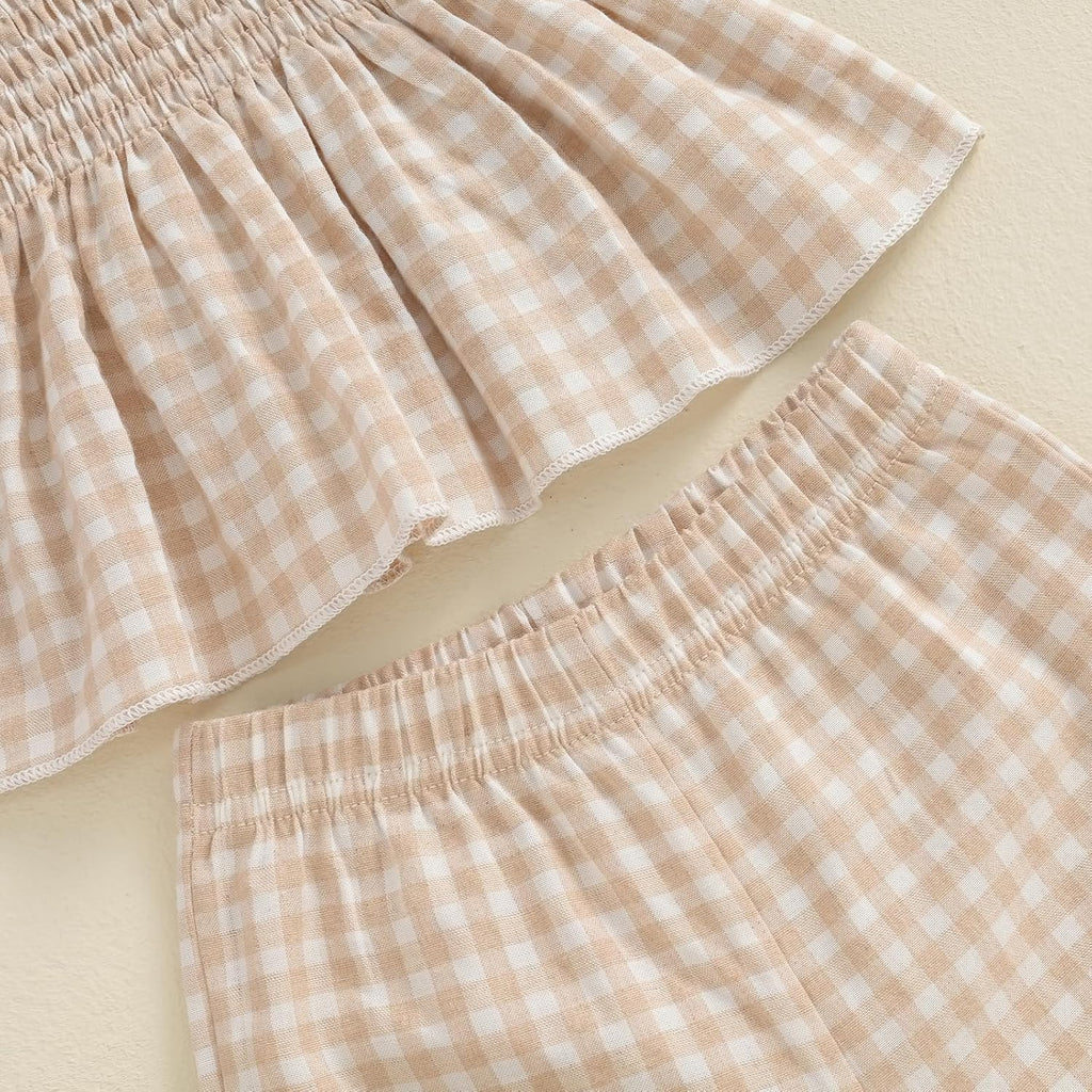 Infant Baby Toddler Girls Clothes Solid Color Sleeveless Camisole Linen Pants Set Baby Summer Outfits