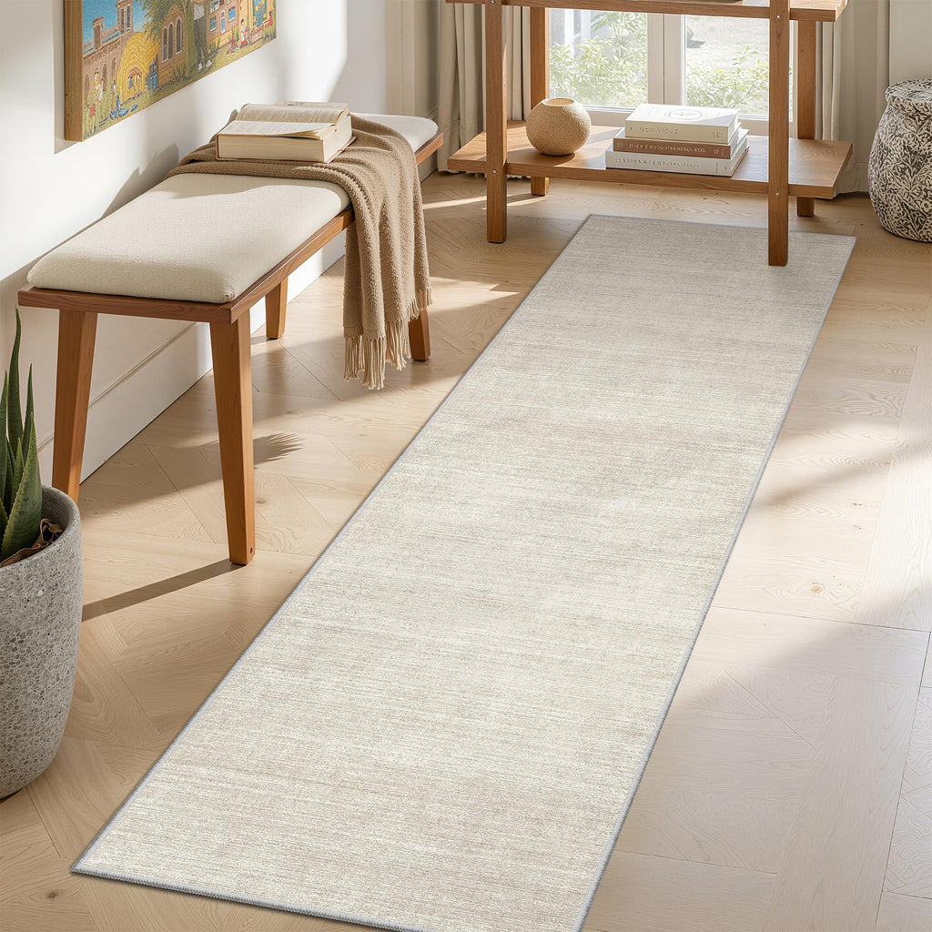 3x6 Runner Rug Non Slip, Washable Rug Runners s, Beige