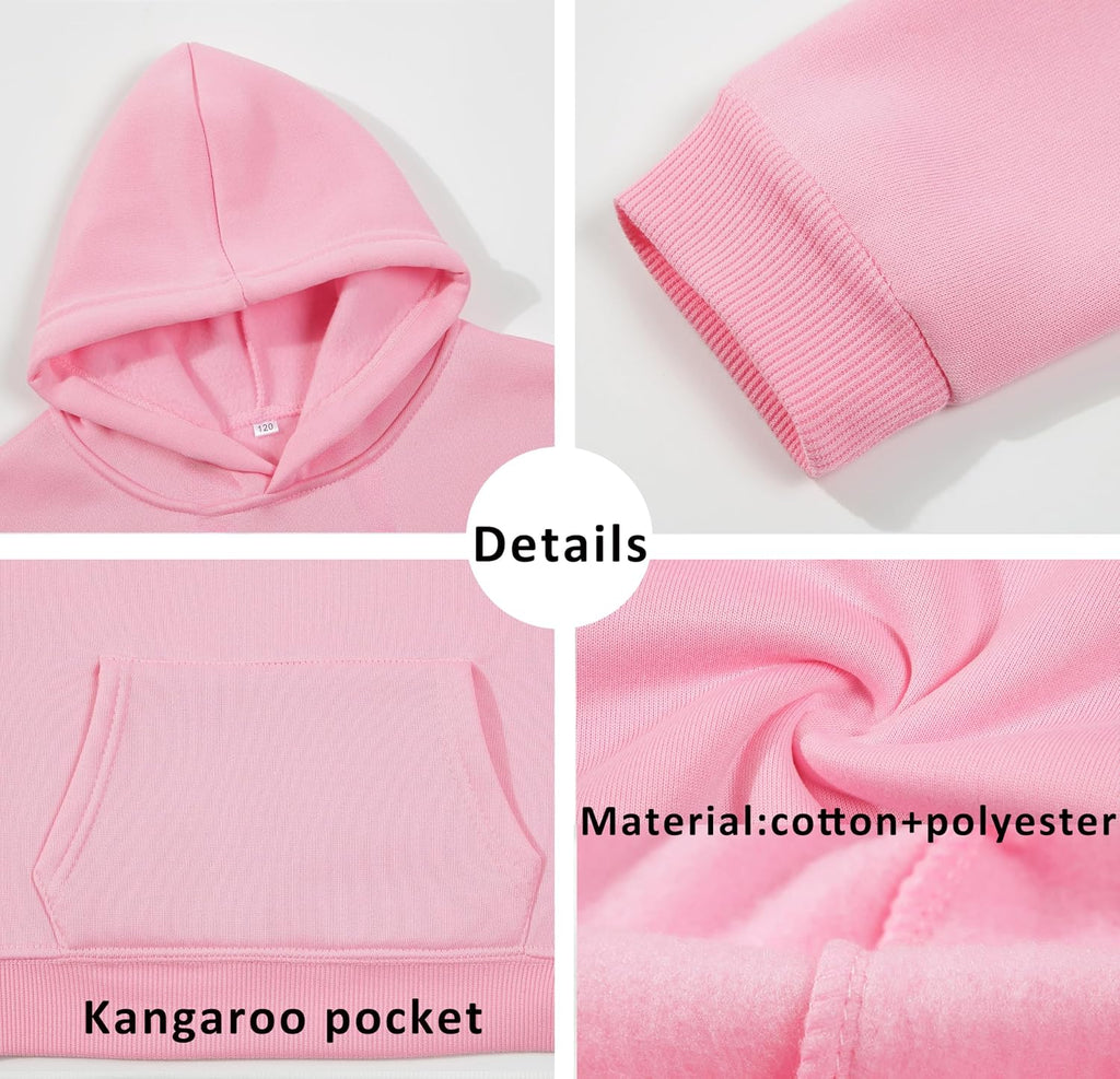 Boys Girls 2 Piece Sweatsuits Pullover Hoodie and Sweatpants Set