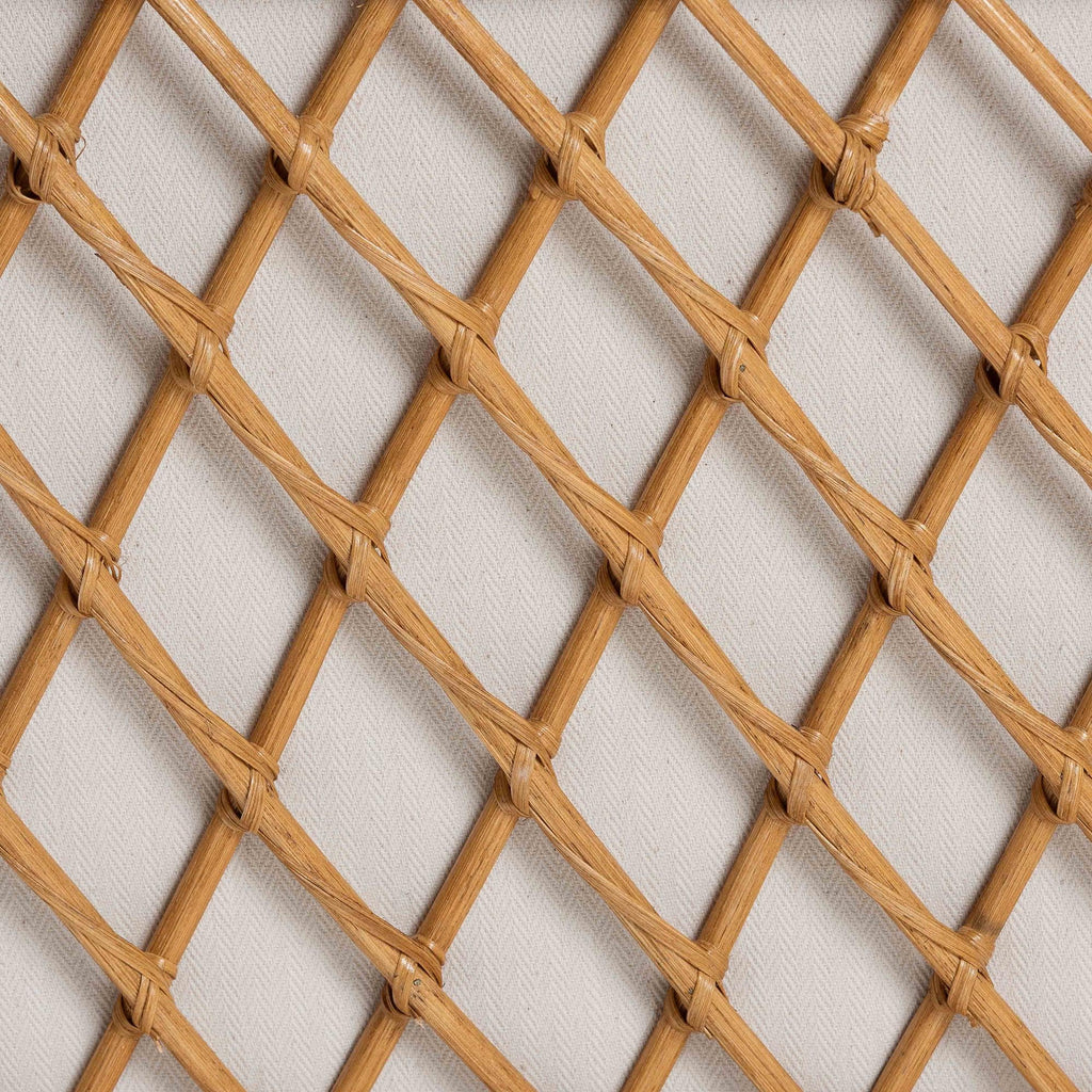 Akemi Handwoven Natural Rattan Daybed with Cushion - Boho Coastal Lounge Bed, or Sunroom
