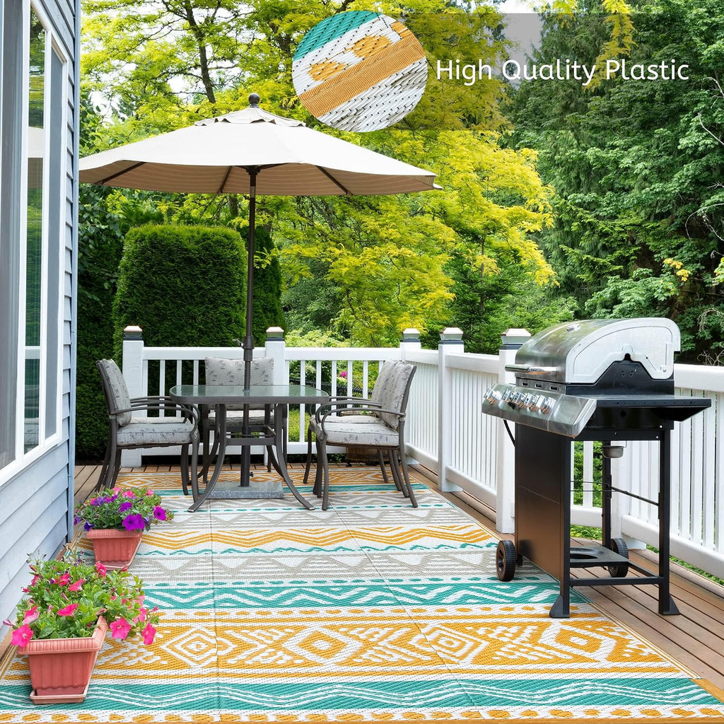 Outdoor Rug Waterproof, Outdoor Plastic Straw Camping Rug