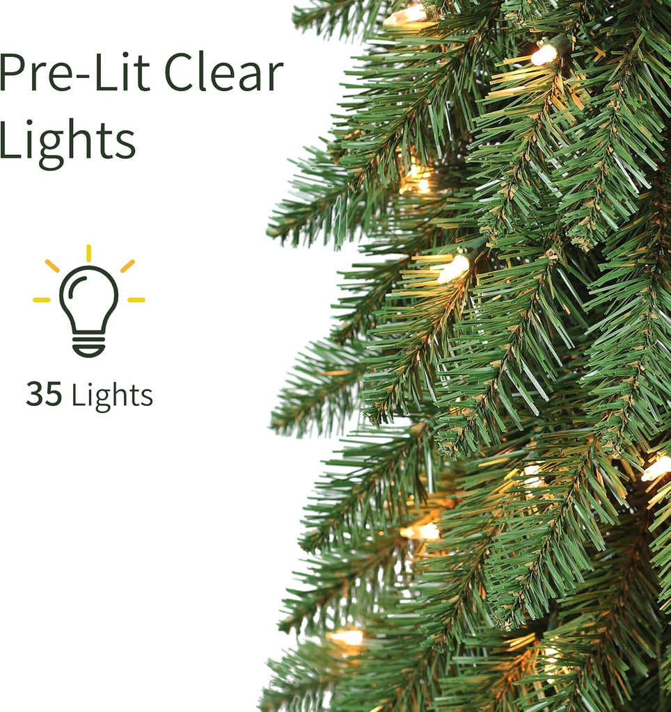 International 3ft Pre-Lit Alpine Pencil Christmas Tree
