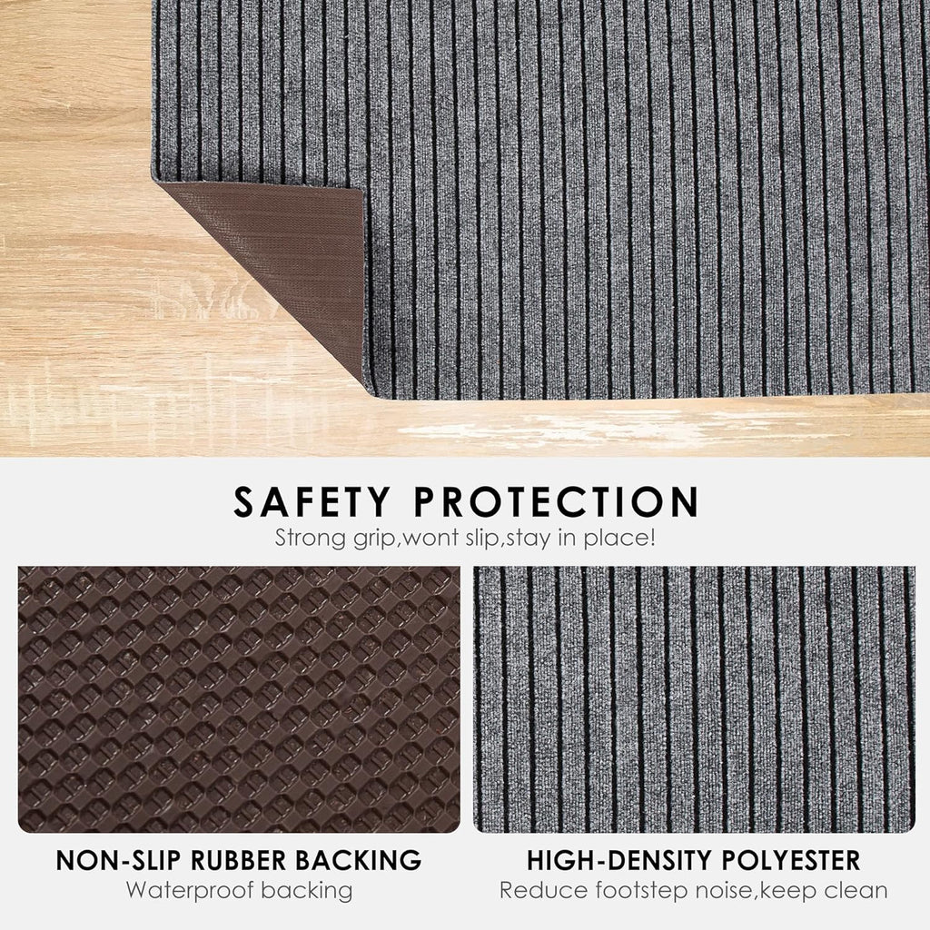2Ft x 6Ft Outdoor Runner Rug Waterproof, Non Slip Rubber Backing
