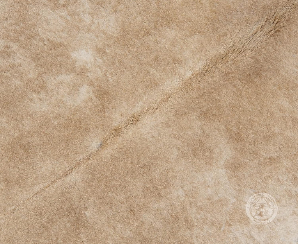100% Genuine Exotic Beige Cowhide Rug - Modern Style Animal Skin Rug & Floor Carpet & More - Large (6x6-7ft)