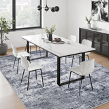 5x7 Area Rug Living Room Rug: Washable Modern Abstract Soft Thin Rug Indoor Floor No Slip Stain Resistant Carpet for