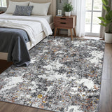 Area Rug Living Room Rugs: 5x7 Washable Rug with Anti-Slip Backing Non-Shedding Stain-Resistant Foldable Modern