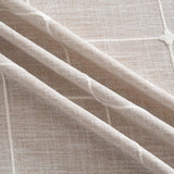 Lattice Embroidery Plaid Round Tablecloth, Heavy Duty Cotton Linen Fabric Wrinkle Resistant Round Ta