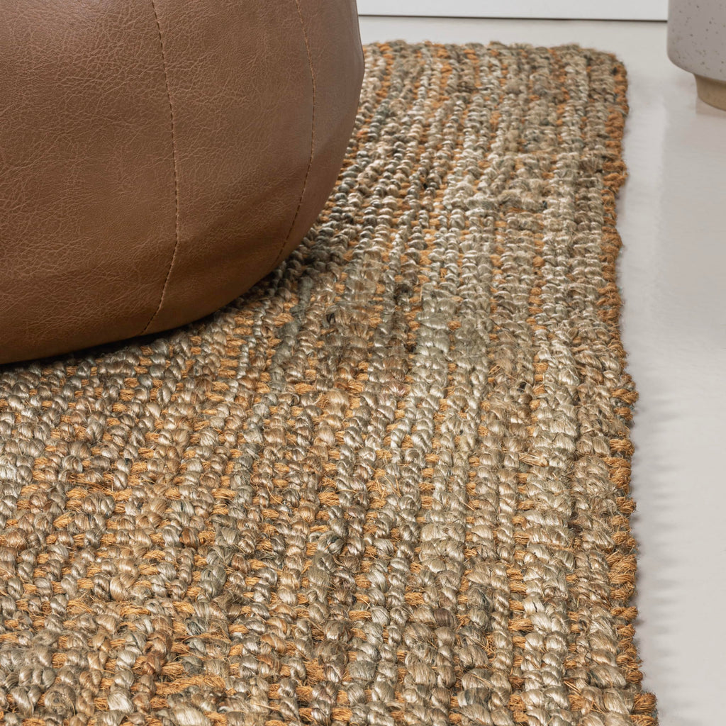Biot Handwoven Jute Solid Natural Runner Rug, 2x8, Traditional, Rustic, Farmhouse, Coastal, Easy-Cleaning
