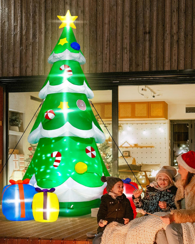 12FT Christmas Tree Inflatables, Giant Blow Up Christmas Tree Decorations