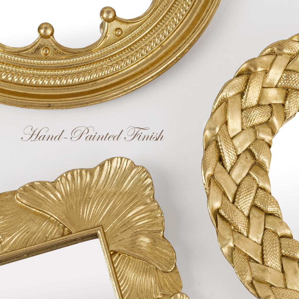 3 Pack Small Antique Gold Mirror Wall Decor, Wall Hanging Mirror Decor, Luxury Home Decor, Vintage Wall Mirror Set of