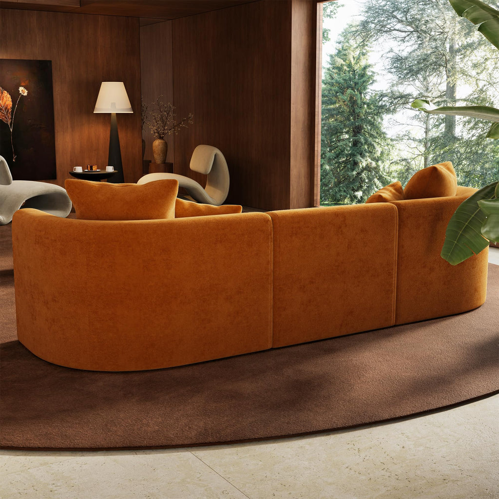 116" Modular Curved Sectional Modern Oversized Couches