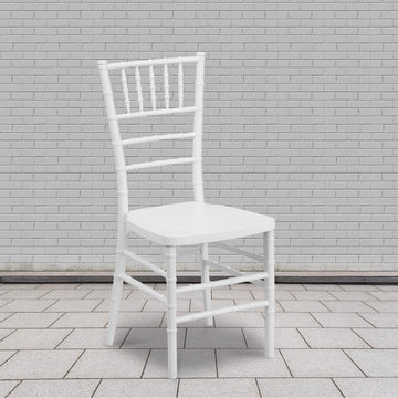 White Resin Ballroom Chair, 2-Pack