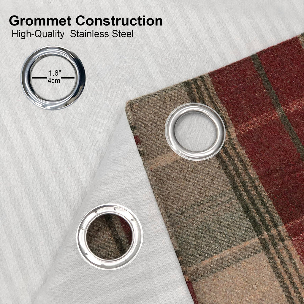 100% Blackout Woolen Look Plaid Curtains Modern Window Panels Checkered Tartan Curtains Bedroom 2 Panels Christmas