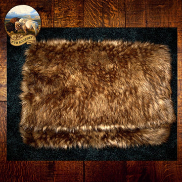 Plush Throw - Rich Brown Spotted Lynx - Premium Quality Faux Fur - Designer Throw Blanket - Soft Minky Cuddle Fur
