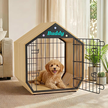 25.5" Dog Crate Furniture, Modern Decorative Kennels Indoor