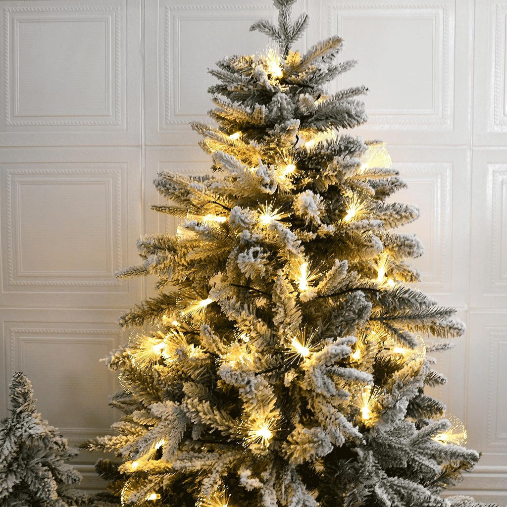 33FT Fiber Optic Fairy Lights 60 LED Starburst Firework String Lights Green Wire Christmas Lights for Indoor Outdoor
