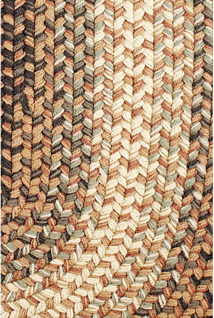 Oval 3X5 Taupe/Gray Braided Rug Hartford Primitive Decor Carpet - Indoor Outdoor - 3' X 5' Woven Entryway Carpet