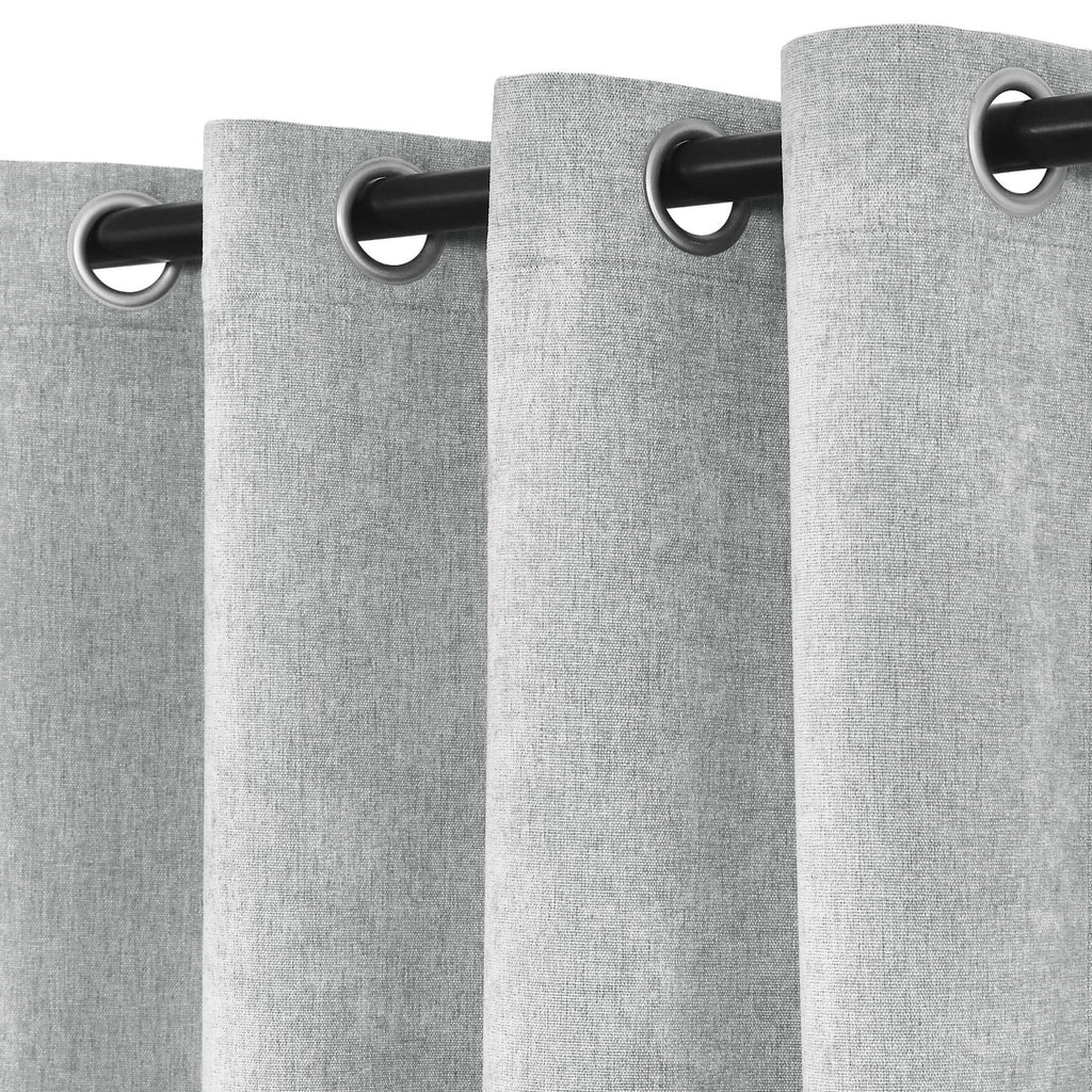 100" Wx84 L Medium Gray Full Blackout Curtains for Sliding Door, Thermal Insulated Drapery Bedroom Windows Patio