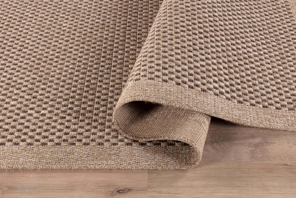 Easy Jute Rug, Indoor Outdoor Natural Color Fiber Area Rugs Patio and Kitchen Rug, Sisal Boho Woven Design