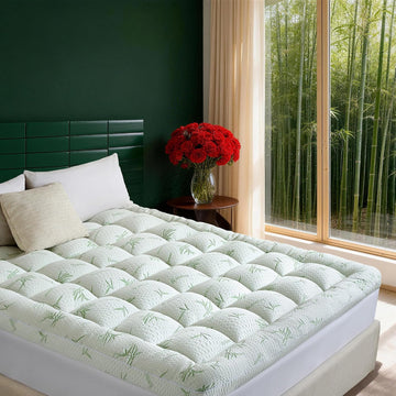 Queen Mattress Topper, Pillow Top Matress Pad with 6"-18" Deep Pocket