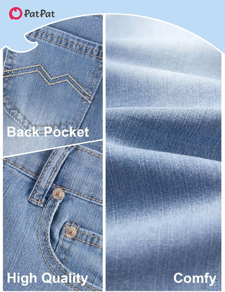 Classic Boys Jeans, High Cotton Content Straight Leg Jeans for Boys