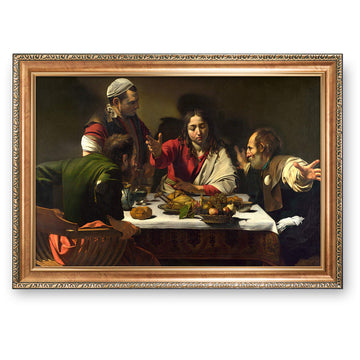 The Supper at Emmaus by Caravaggio, Italian Style Gold Embossed Framed Art