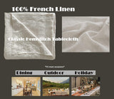 Linen World Linen Tablecloth,100% French Linen Natural Tablecloth 55" x 55" Inch,Washable Square Tab