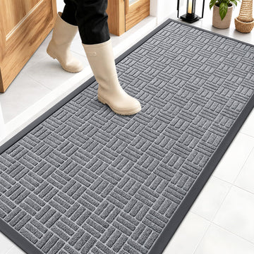 Front Door Mat Outside Entrance 59x23, Heavy-Duty Rubber Doormat