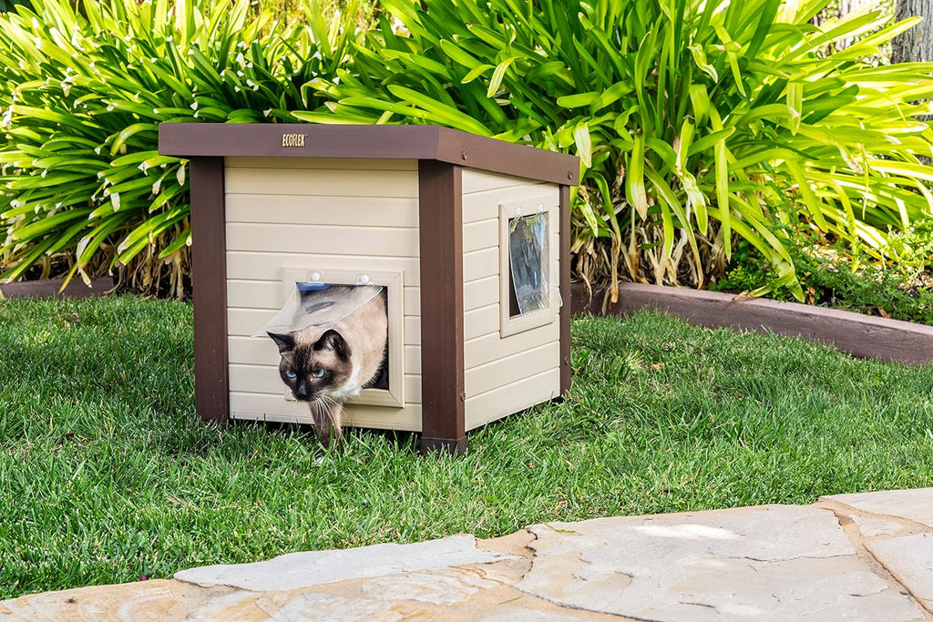 Albany Outdoor Cat House, Maple/Brown
