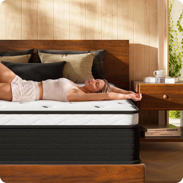 Full 10-Inch Firm Hybrid Mattress, Zoned Pocket Coils | Contouring gel foam top: firm support, spinal alignment