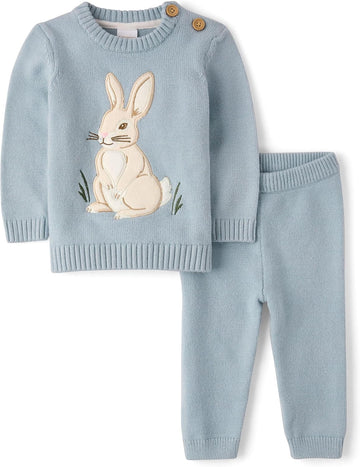 Baby And Long Sleeve Sweater and Pants piece Outfit Set