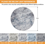 Round Rug 8ft Circle Rug Washable: Carpet Circular Area Rug for Entryway Kitchen Bedroom Dining Room