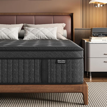 Full Mattress 12 Inch, Hybrid Spring Mattress, Medium Firm | Cool Sleep & Pressure Relief, Fiberglass-Free